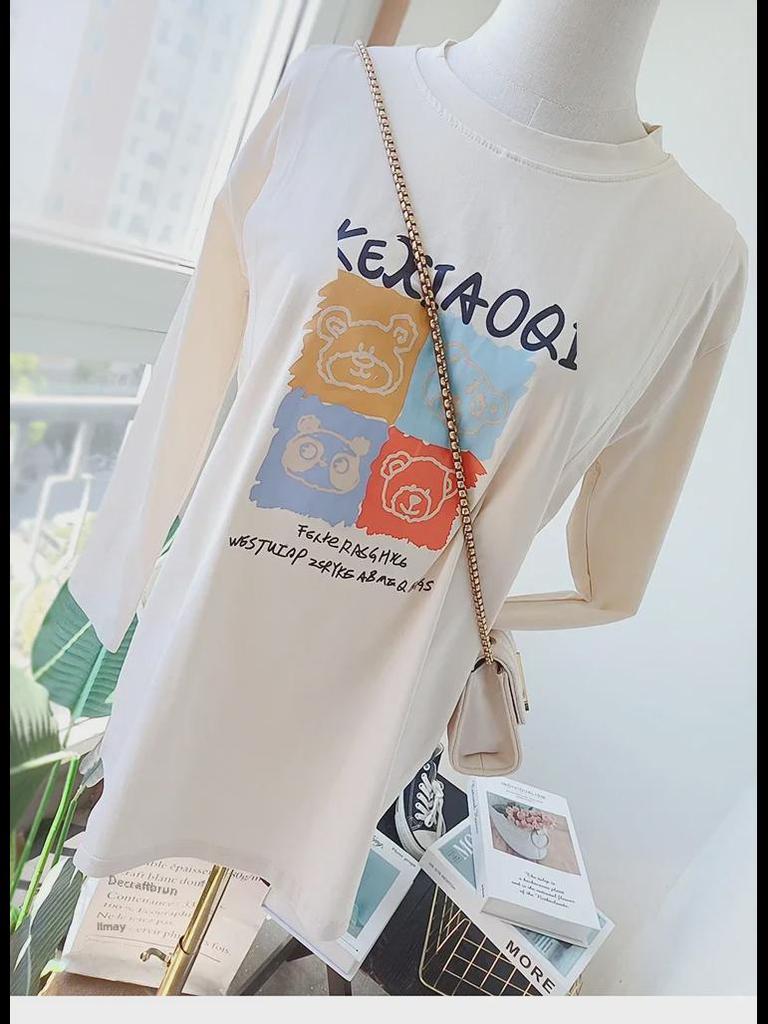 Maternity Nursing Long-Sleeve T-Shirt with Side Opening for Postpartum Breastfeeding - Casual Autumn Wear