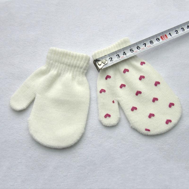 Cute Star Baby Gloves Winter Warm Kids Anti-grasping Glove Bag Cover Cartoon Love Toddler Girl Boy Full Finger Mittens