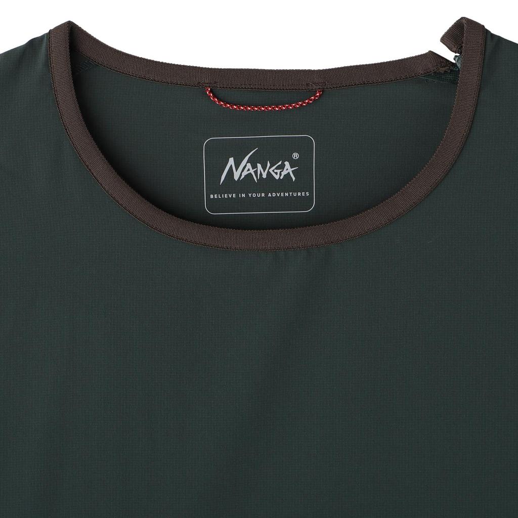 For Outdoor and Street for Men and PLC EXCURSION TEE 2025ss [NANGA] Short-sleeved T-shirt, Black, Lovers, Women, Unisex, (JP, Alphabet, L, L, BLK)