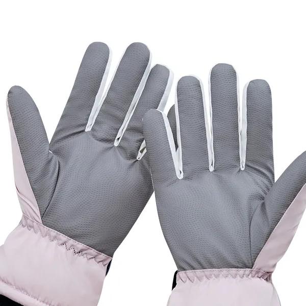 WTEMPO Water-resistant Outdoor Riding Gloves Anti-slip Touch Screen Gloves Women's Ski Gloves Winter Thickened Fleece Inner Warm Cold-proof Gloves