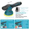 Cordless Eccentric Car Polisher 8 Gears of Speeds Adjustable Electric Auto Polishing Machine