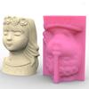 Nonstick Cute Wreath Girls Pen Holder Mold Flower Pot Silicone Mold DIY Crafts Ornament Tool DIY Succulent Planter Mold