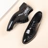 Men's Business Casual Leather Shoes Leather First Layer Sheepskin Men's Shoes Soft Sole Dress Pointed Shoes Men's Shoes