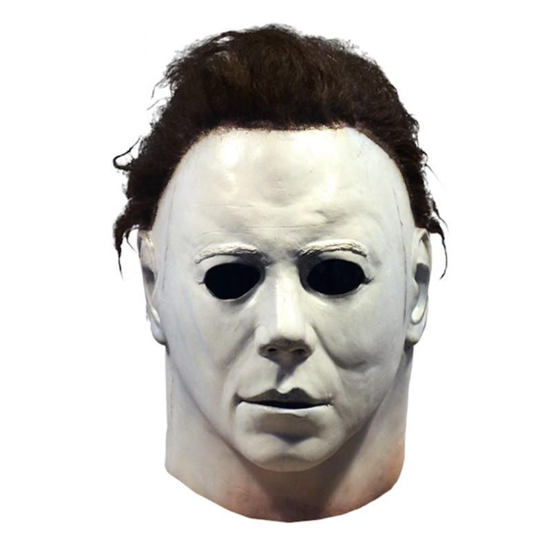 

Bulex Halloween 1978 Michael Myers Mask Horror Cosplay Costume Latex Masks Halloween Props for Adult White High Quality белый