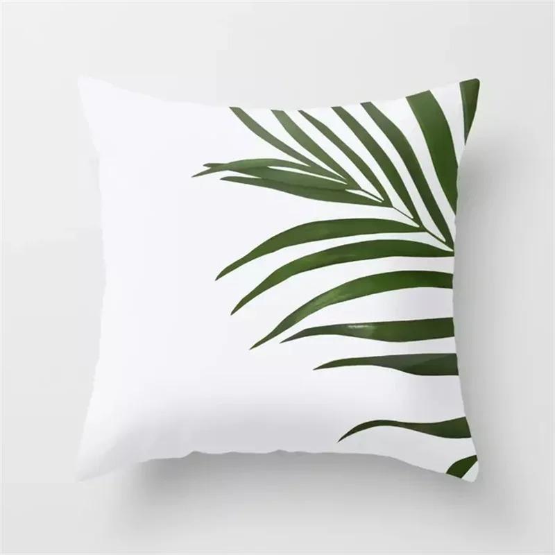 Palm Leaf Tropical Style Pillowcase Living Room Office Home Pillowcase Car Ornaments
