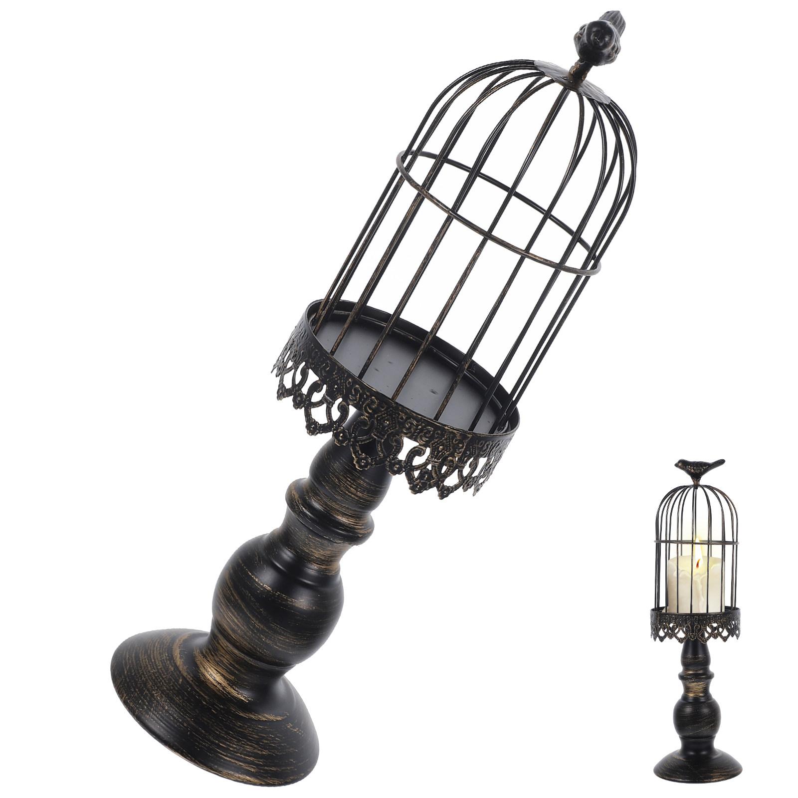 

Creative Vintage Birdcage Holder Metal Candlestick for Dining Table Party Decoration Holder Candlestick Holders 10.3x10.3x29cm