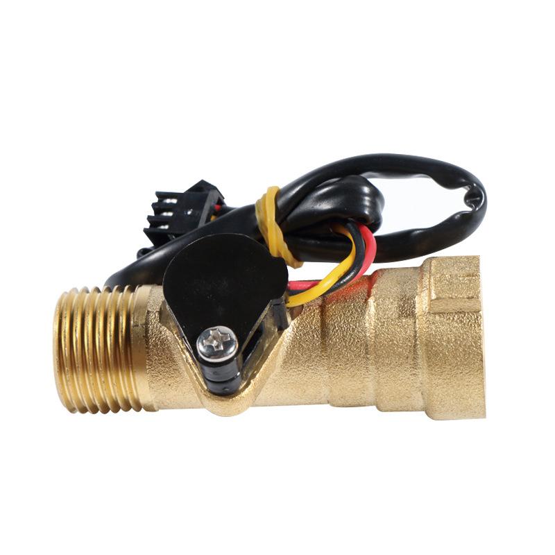 Brass Water Flow Sensor Hall Effect Flow Meter Liquid Flow Rate Sensor Brass Flow Switch Digital Monitoring Detector