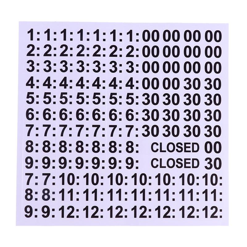 Semnelor Pvc Adeziv pentru orele de afaceri cu autocolant număr Magazin, birou, fereastră, uși, semne din plastic din vinil
