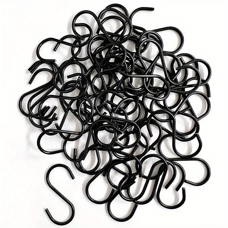 20pcs Metal S Hooks - Rust-Resistant Wall Hooks with Non-Slip Design, Space-Saving Solution for Kitchen, Garden, Wardrobe & Plant Organization