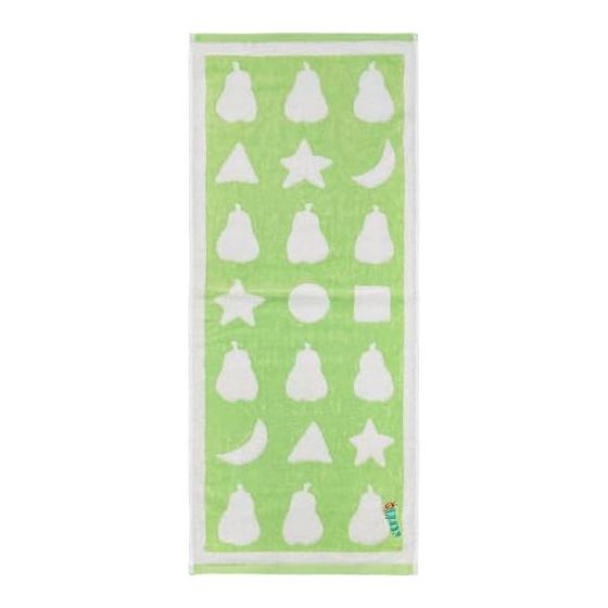Hayashi Face Towel Approx. 33 x 80cm Hungry Caterpillar Shape Green FP433204