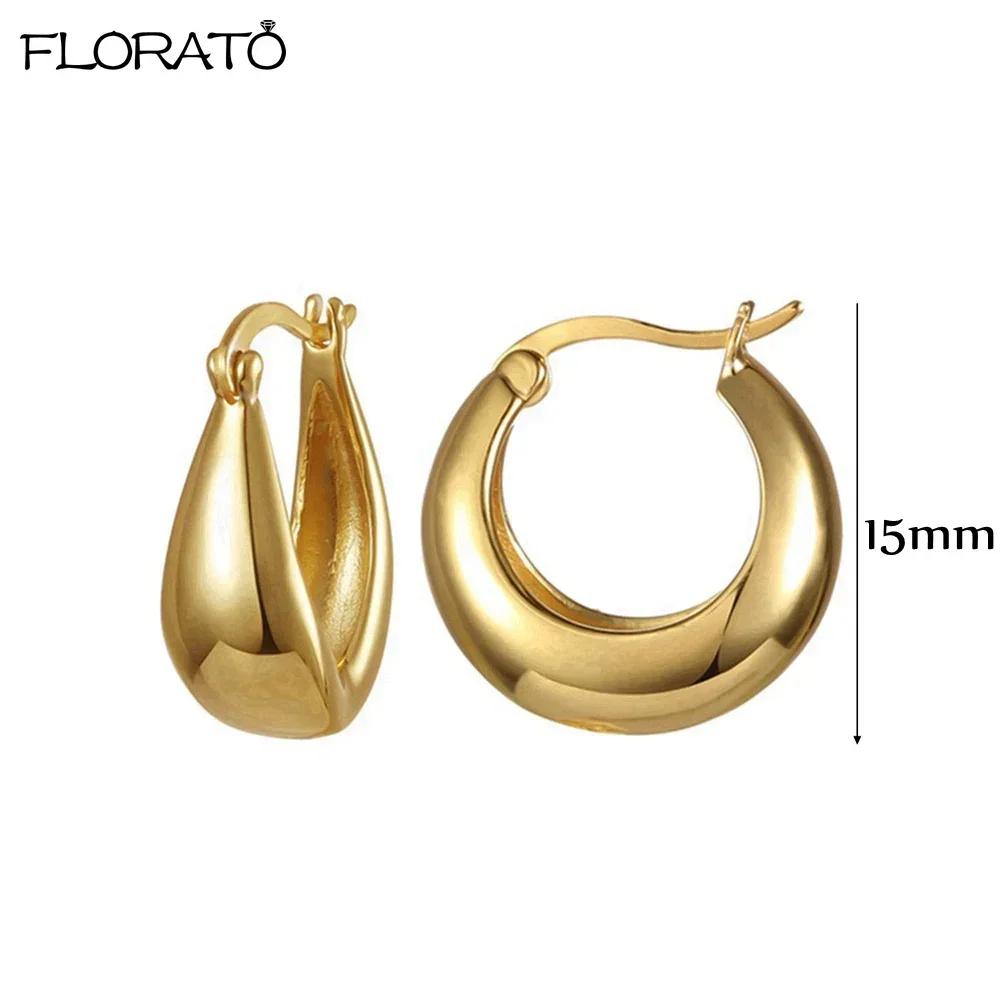 925 Silver Ear Needle Simple 10/15/25mm Hoop Earrings for Women Round Dangle Gold Earrings Fashion Korean Jewelry