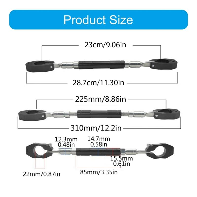Adjustable Motorbike Handlebar Adjustable Crossbar Balance Bar Handle Grip Aluminum Alloy for Enhanced Stability Control