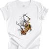Saxophone Player T Shirt Musician Sketch Jazz Music Vintage Washed Stretched Graphic Comfortable Fashion Homme Streetwear