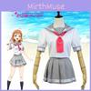 Durable Love Live Sunshine Aqours Takami Chika Uniform Sailor Suit Cosplay Costume For Halloween