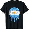 Argentina Flag Soccer Ball Drippy Soccer Ball Argentina Flag T-Shirt