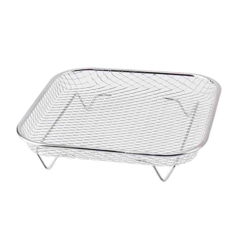 

3-ярусная штабелируемая подставка для аэрофритюрницы, кулинарная подставка из нержавеющей стали для аэрофритюрницы, многослойная подставка для дегидратора продуктов с нескользящими ножками