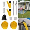 RV Awning Wind Stabilizer Kit For Fiamma/Dometic Awnings-Windproof Tie Down Straps With Spring Hooks, Tent Pegs & Storage Pouch