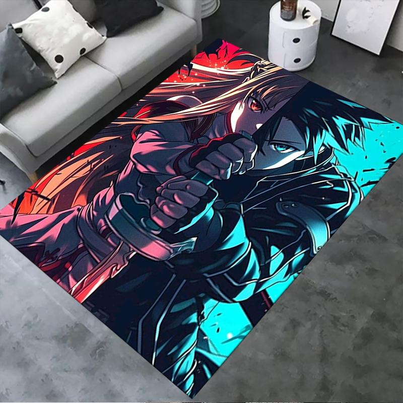 2026 NEW Sword Art Online Carpet Rug for Living Room Bedroom Home Sofa Decoration,Kids play Non-slip Floor Mat