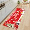 Merry Christmas Kitchen Mat Soft Thickened Kitchen Floor Mat Waterproof Non-slip Oil-proof Floor Mat Runner Rug