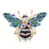1pc Big Enamel Bee Brooches for Women Men 3-color Flower Insects Party Causal Brooch Pin Gifts