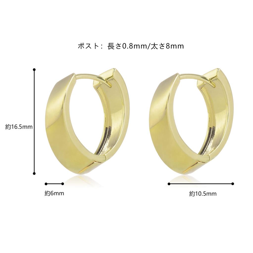 Hoop Always 18K Everyday 40s FH.bird Earrings, On, Gold, [Oval], Hypoallergenic, Women's, Earrings, Rings, Simple, Use, Commuting, Women, Birthdays,