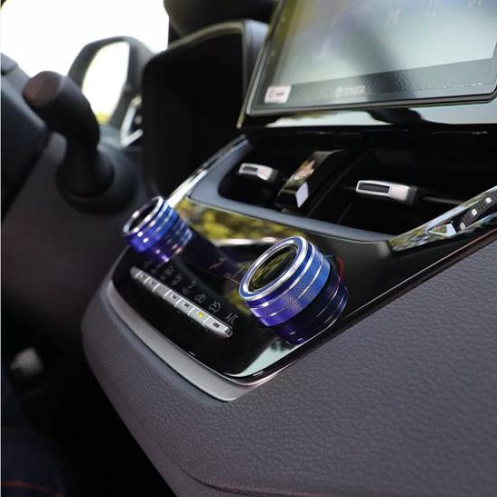 Blue Console Air Condition Adjust Knob Cover For Toyota Corolla Cross -2026