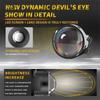 2 Stück 3 Zoll Devil Eye LED Scheinwerfer Kit Auto Dynamische Lichter 12V mit Fernbedienung Steuerung Augen Nachrüstsätze Scheinwerferbaugruppe