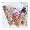 Wooden Chopsticks, Spoon, and Fork Set, Natural Wood, Portable, Bento Chopsticks, Spoon and Fork, Bento Chopsticks, Bento Fork, with Case, Camping Gea