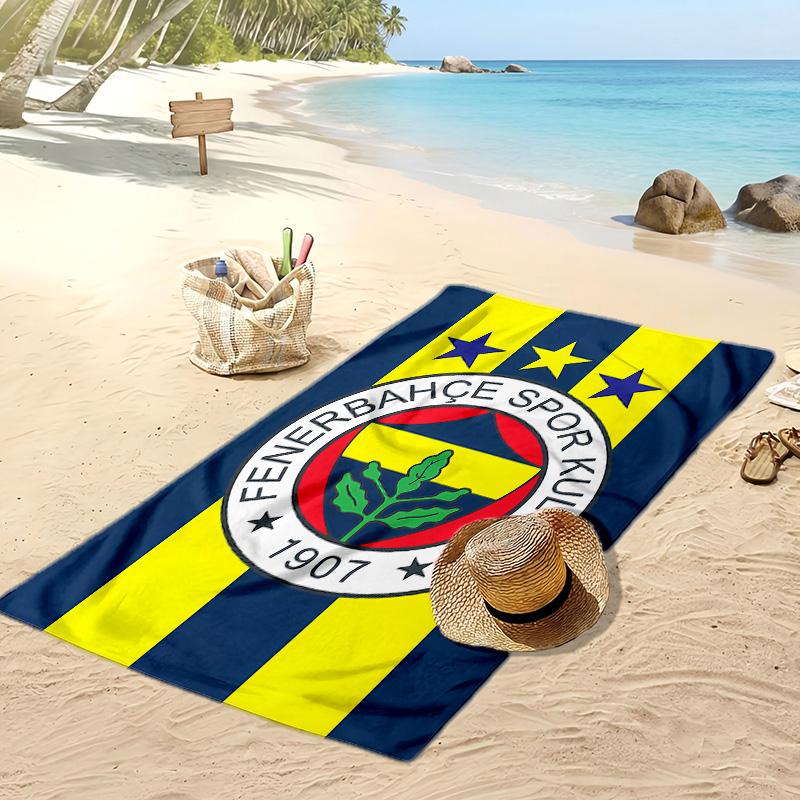 Fenerbahce Printed Quick Dry Beach Towel Super Absorbent Soft Lightweight Bath Towel for Pool Summer Travel