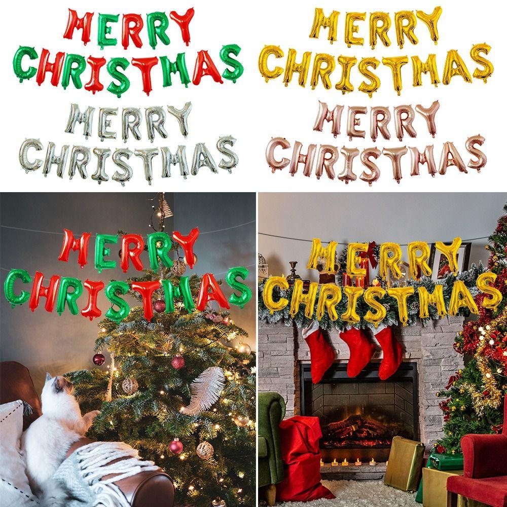 

Balloon Set Alphabet Balloons Colorful Foil Balloons Celebrate Christmas Merry Christmas