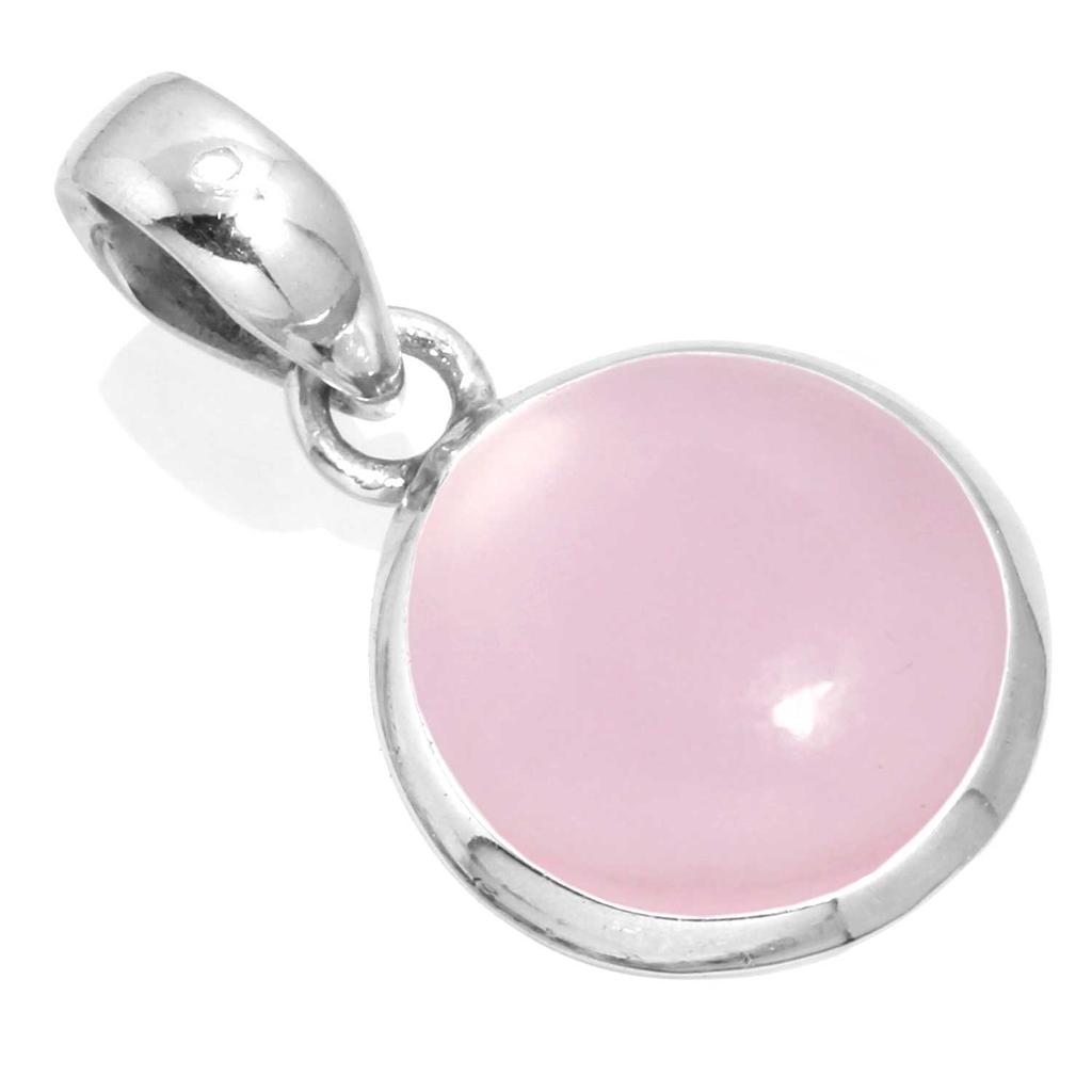 925 Sterling Silver Pendant Women Gemstone Handmade Jewelry Halloween Gift Malachite Moonstone Rose Quartz Red Stone Smoky Topaz Tiger Eye Victorian