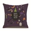Halloween Linen Pillow Cover Printed Pillow Cover