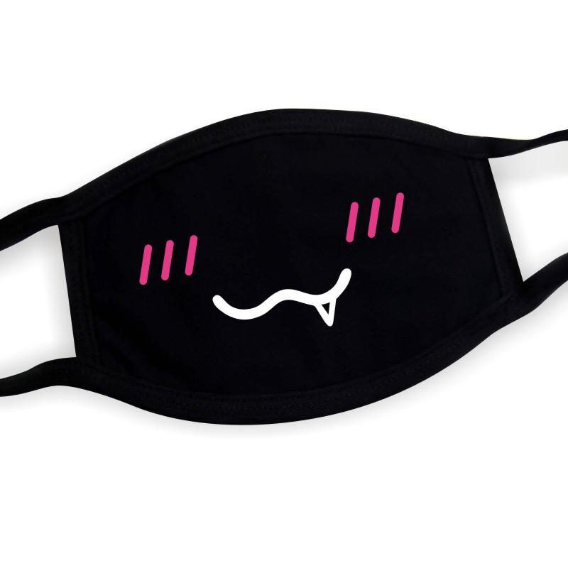 Masque Émoticône Mode: Masque Anti-poussière en Coton Respirant Amusant pour le Vélo - Design Anime Unisexe