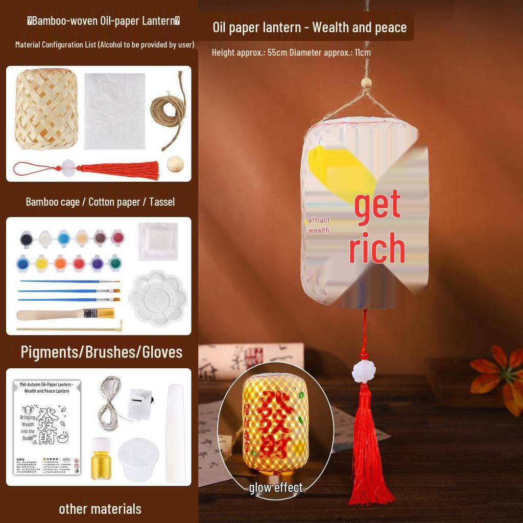 DIY Oil Paper Lantern Kit for Mid-Autumn Festival: Chaoshan Heritage Decorative Lanterns