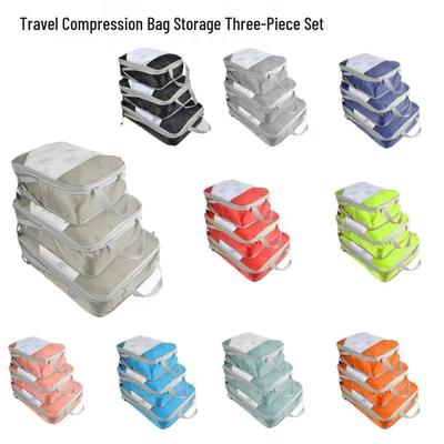 Reise-Kompressionsbeutel-Set: 3-teiliger Packorganizer für Koffer Kleidung