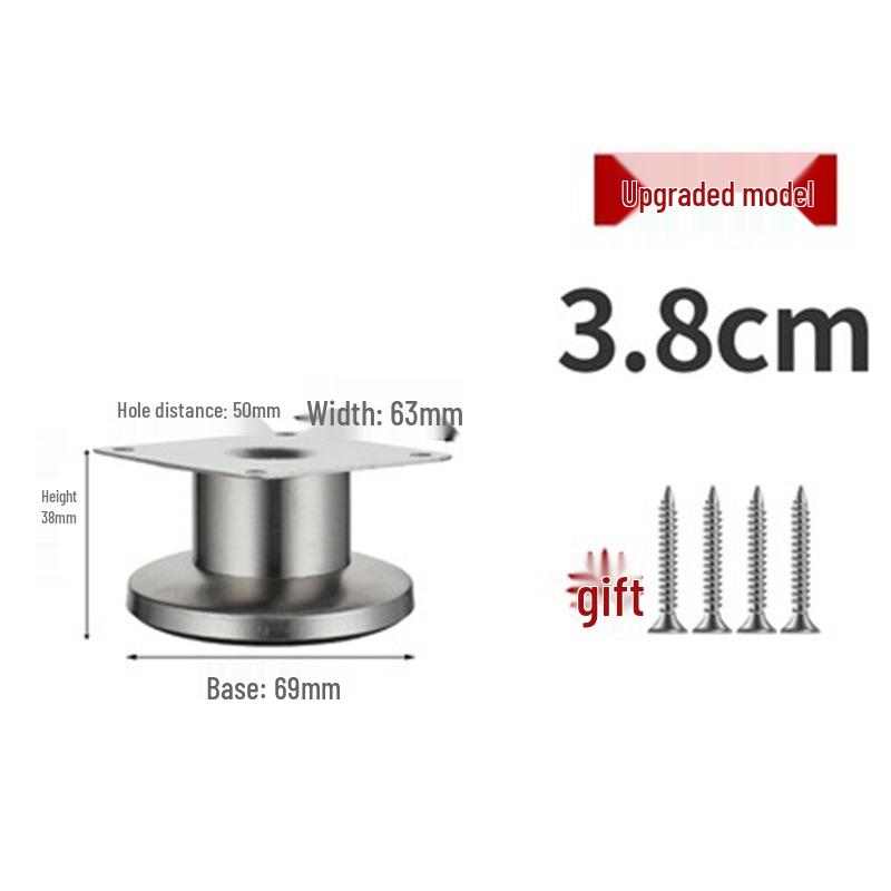 Adjustable Stainless Steel Furniture Support Legs: Cabinet, Sofa, TV Stand, Coffee Table, Bed