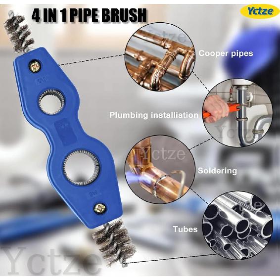 

Yctze 4 in 1 Steel Battery Terminal Cleaning Brush, Battery Cleaner Tool, Perfect for Battery Terminals & Pipes, Suitable for Auto Battery Post