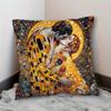 1pc Double-Sided Print Bohemian Style Klimt-Inspired Female Art Pillowcase, Soft Plush Decorative Cushion Cover with Zipper, Machine Washable, Suitabl