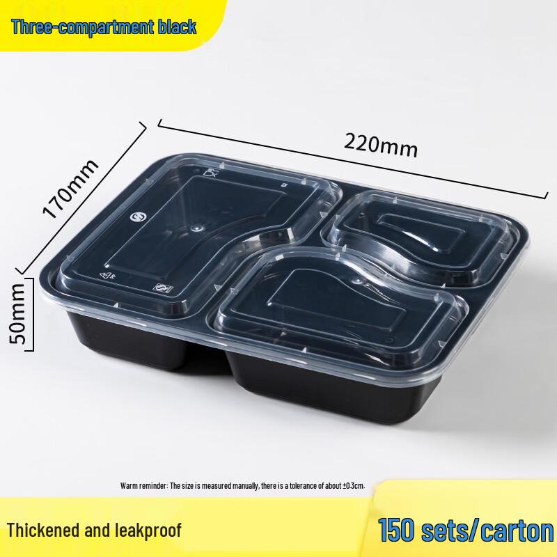 Disposable Multi-Compartment Rectangular Plastic Meal Prep Containers