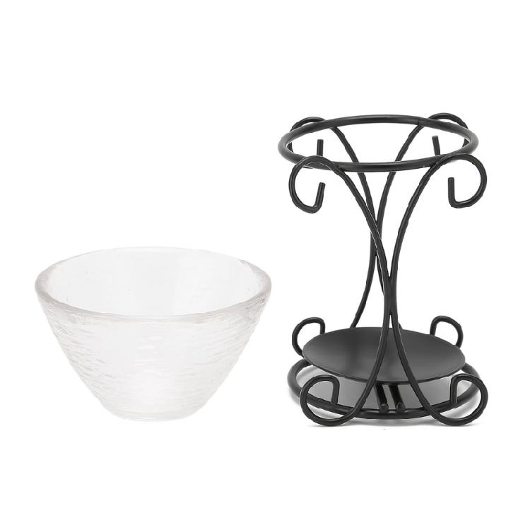 Modern Home Decorative Essential Oil Warmer With Glass Plate And Elegant Metal Frame For Warm Ambiances Creation