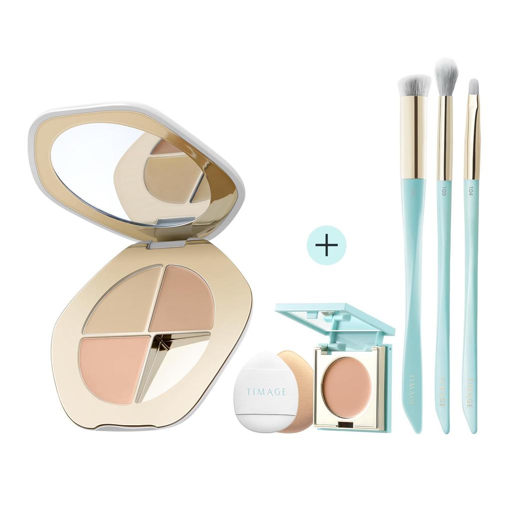 TIMAGE Concealer Palette Creamy Texture Covers Tear Acne Dark Nasolabial and Corners of the Mouth Concealer for the Eyes Concealer for the Face Long