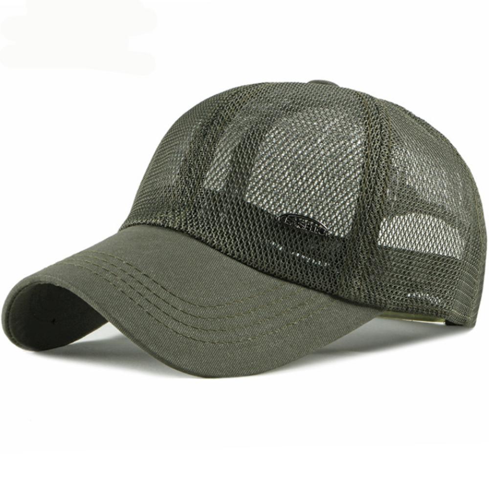 HT4757 Spring Summer Mesh Trucker Cap Men Women 6 Panels Baseball Hat Classic Breathable Baseball Cap Male Female Snapback Caps