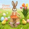Pastoral Style Easter Bunny Ornament Long Legged Rabbit Decor  Spring Season