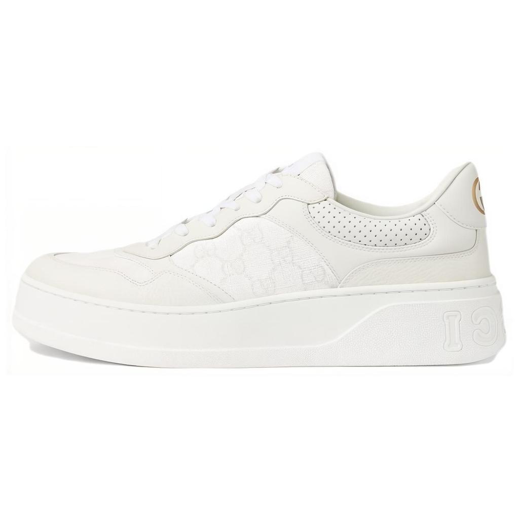 Gucci Low Top Skateboard Shoes Men's White Gray 669582 AACV2 9048
