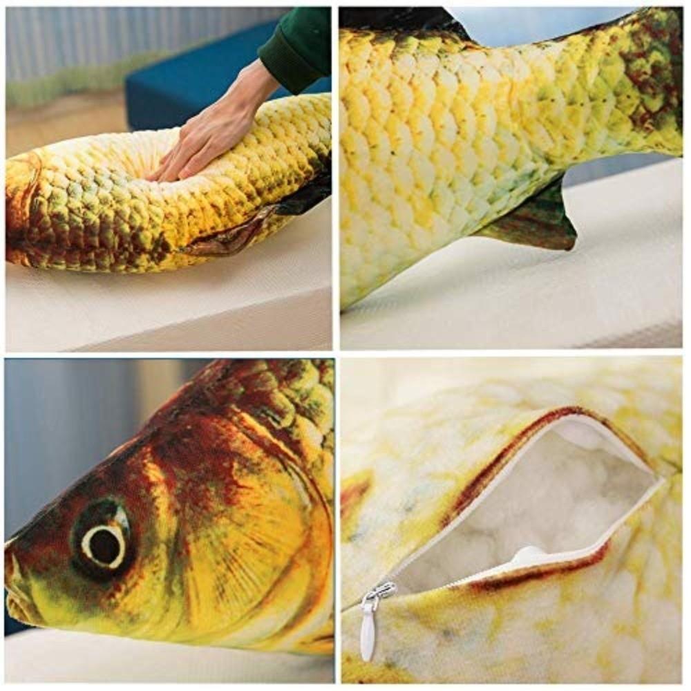 Soft Material Fish Plush Toy 3D Giant Fish Cushion Pillow Carp Plush Pillow  Home Decoration