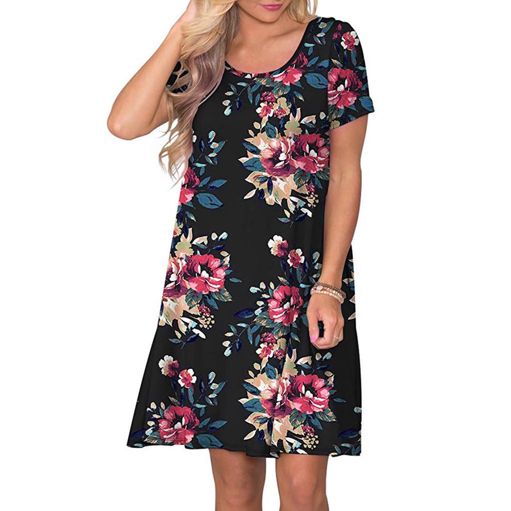 Buy Women Summer Short Sleeve Floral 
