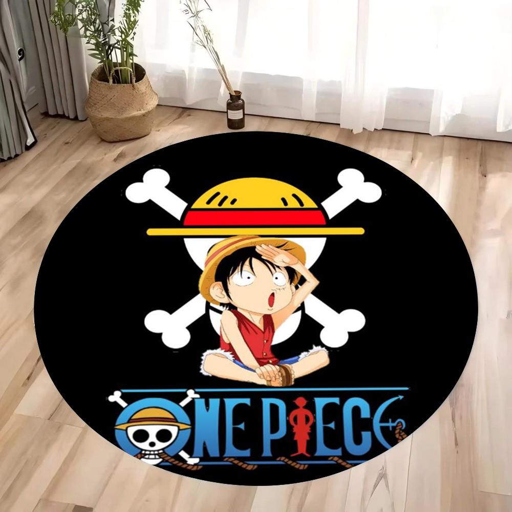 One Piece Anime Home Circular Carpet Living Room Stylish Bedroom Floor Mat Children's Room Carpet for Anime Lovers Decor