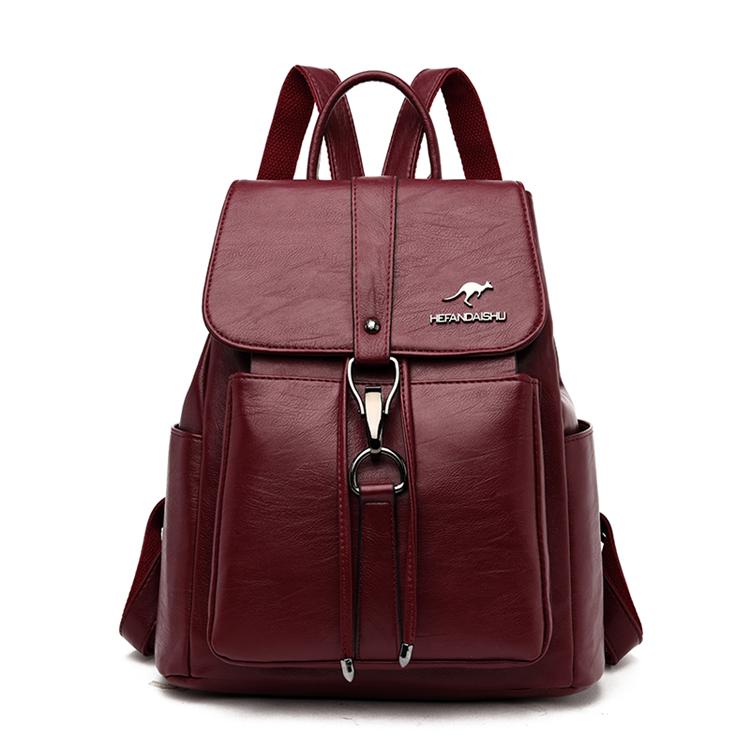 

New Luxury Women Backpack Vintage Travel Soft Leather Backpack Large Capacity Bookbag High Quality School Bags Quality