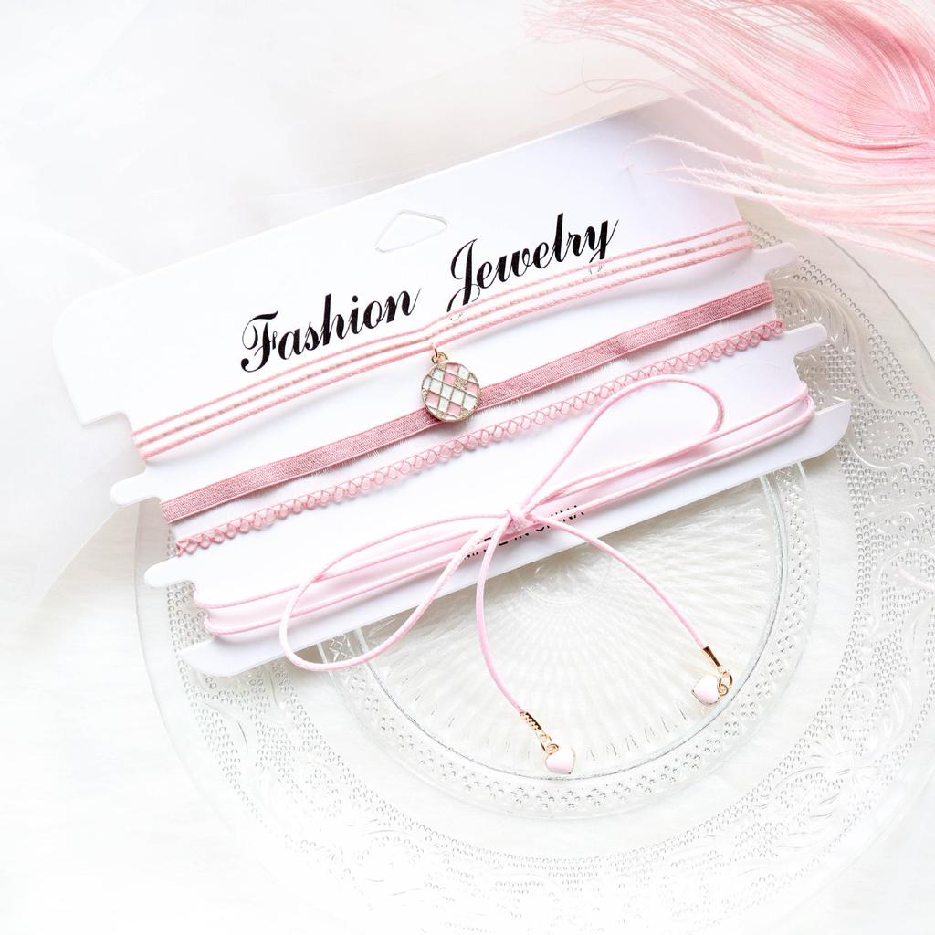 Set Choker Bijuterii de Modă Europene și Americane: Colier Scurt cu Lanț pentru Pulover - Colecție din 3 Piese