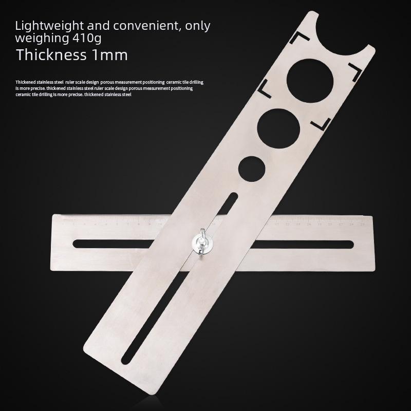Adjustable Stainless Steel Tile Hole Locator and Drill Guide